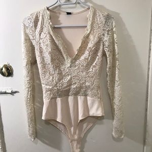 Windsor lace cream bodysuit